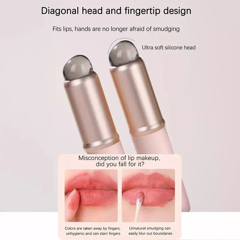 Upgrade Silicone Lip Brush With Cover Like Fingertips Lipstick Blooming Brushes Brush Brush Soft Q MultiFunction Eye Concea — image 6