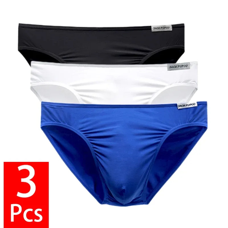 3PCS/Lot Men's Underwear Modal High Quality Soft Briefs Breathable Comfortable Youth Underpants Male Sexy U Bulge Pouch Panties — image 15