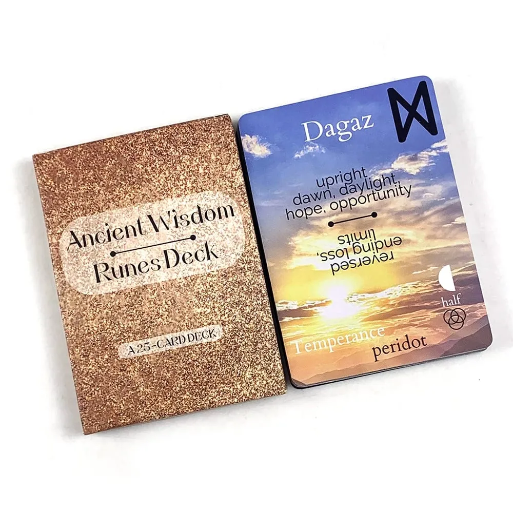 New Ancient Wisdom Runes Deck A 25 Precious Oracle Cards For Inspire Your Life and Destiny Game Cards Meditation & Party Games — image 2