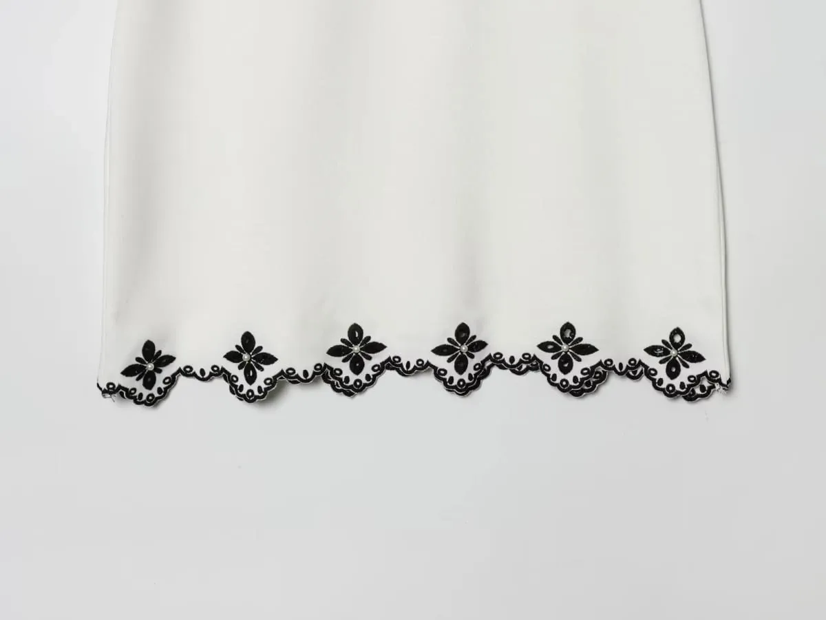 European and American style 2025 winter new women's clothing artificial pearl embroidery sleeveless short dress — image 3