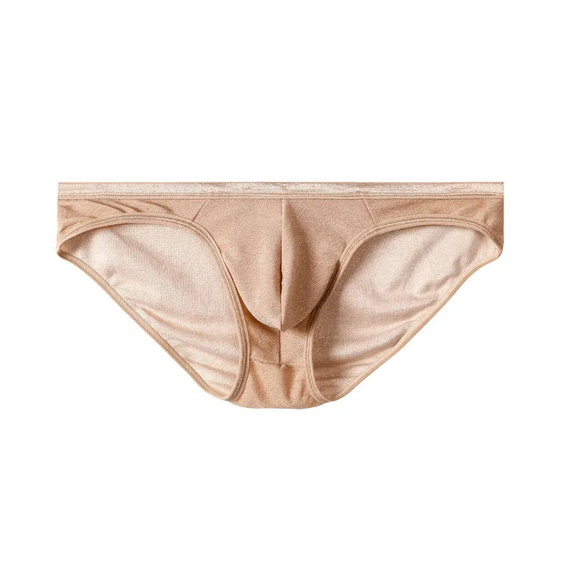 Men's Ice Silk Triangle Panties Sexy U-Shape Thin Briefs Breathable Mesh Low-Waist Underwear — image 26