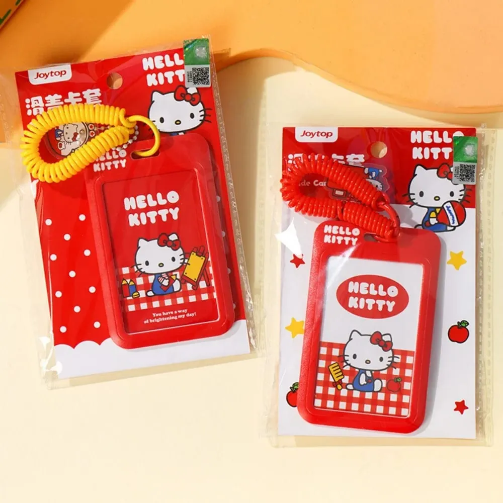 Genuine Sanrio Hello Kitty Slide ID Tag Name Identity Badge Holder Reel Working Permit Case Staff Employee Pass Work Card Gifts — image 2