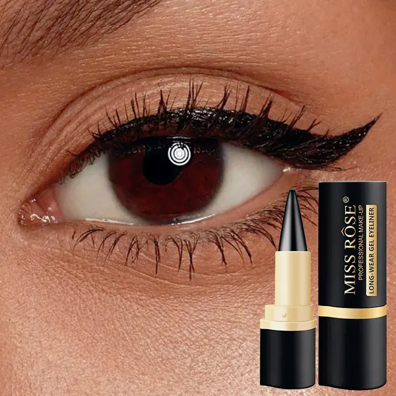 Waterproof Eyeliner Gel Matte - 24H Quick-drying Rich Pigment Single Head Gel Pencil Smudge-proof Long-lasting Black — image 1