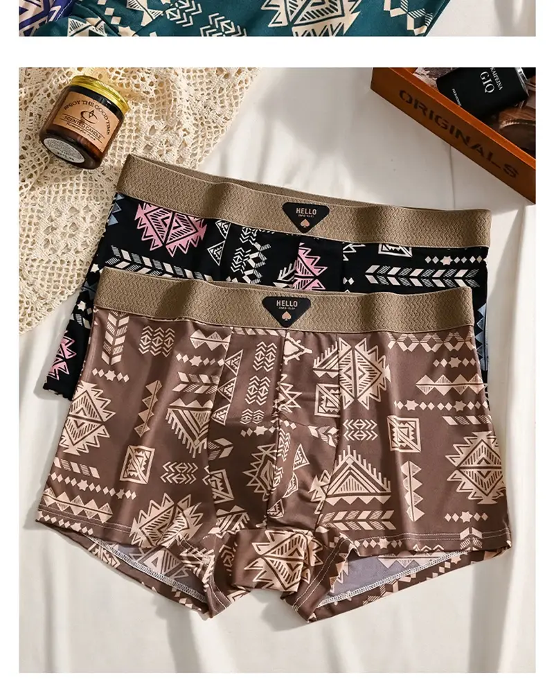 3Pcs Boxer Shorts Men's Underwear Ice Silk Underpants Sexy Panties 3A Antibacterial Breathable Elastic Lingerie Plus Size L-6XL — image 9