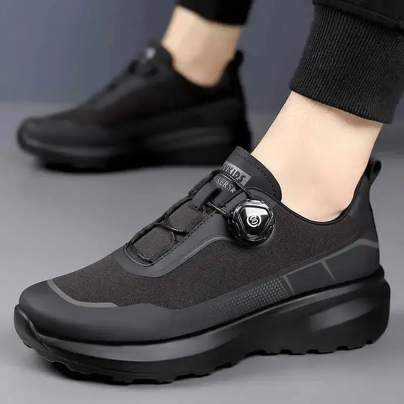 Camping Men's Running Sports Shoes with A Lightweight Comfortable and Versatile Knob Mouth Solid Color Mountaineering Sneakers — image 3
