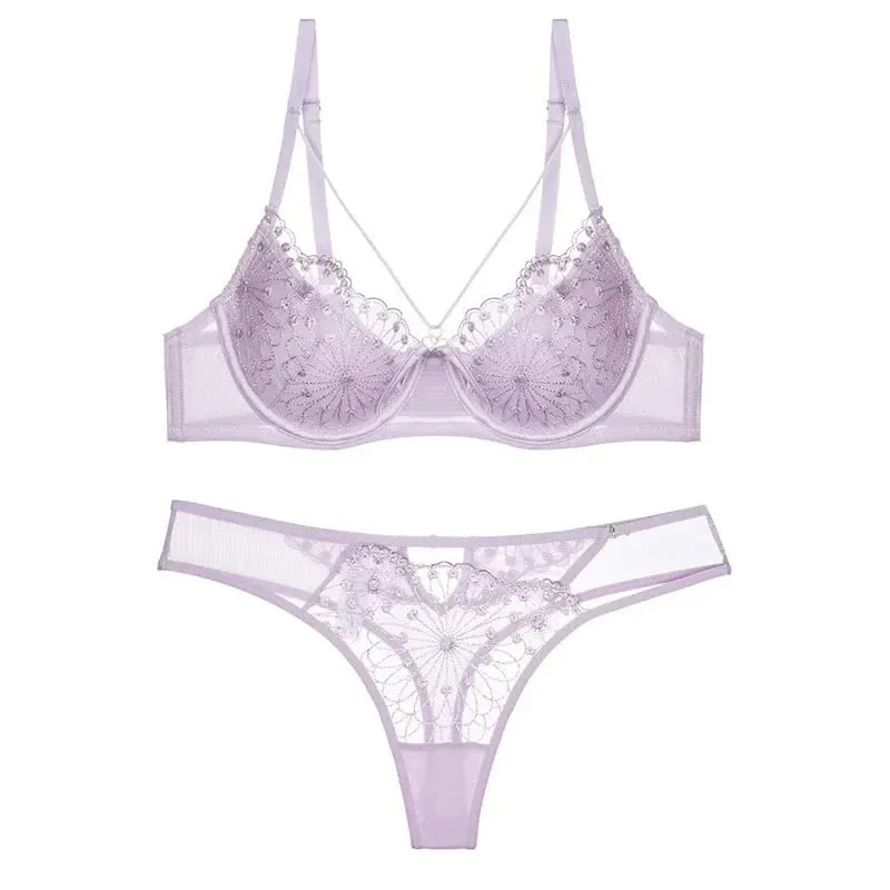 Pure Desire Sexy French Lace Bra For Women Summer Thin Cup Push‑Up Brassiere Casual Fashion Lingerie Underwear 34‑40 BANERDANNI — image 9