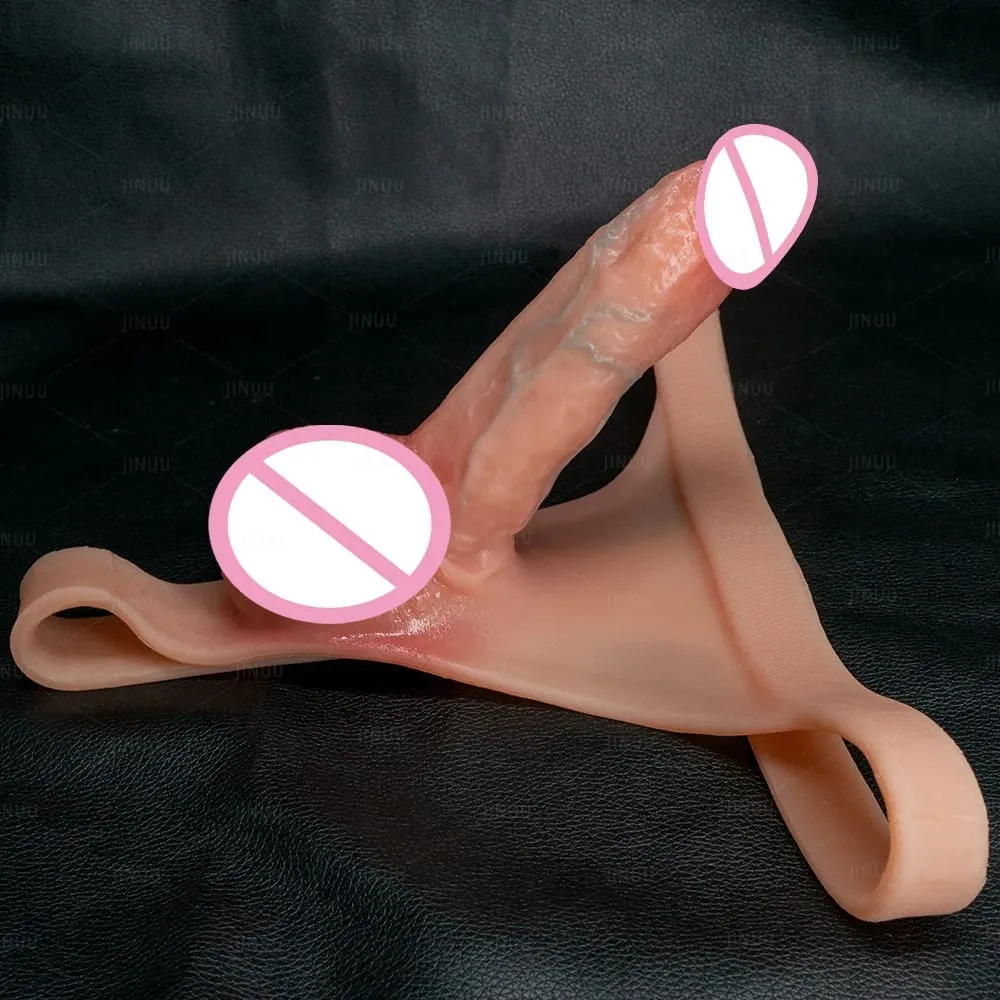 Silicone Strap on Dildo For Lesbian Gay Reusable Solid Penis Dick Skin Feeling Dildo Pants Strapon Penis Sex Toys for Women 18+ — image 1