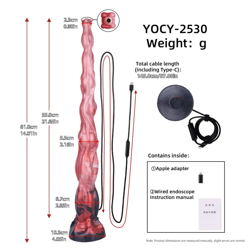 Anal Plug Silicone Dildo Endoscope Camera Anal Dilator Anus Extender Vaginal Butt Expansion Fantasy Dildos Extreme Sex Toys — image 12