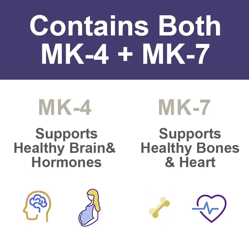 Vitamin K2 (MK7 & MK4) with D3 Supplement- Support Strong Bones & Healthy Brain Cardiovascular Health — image 4