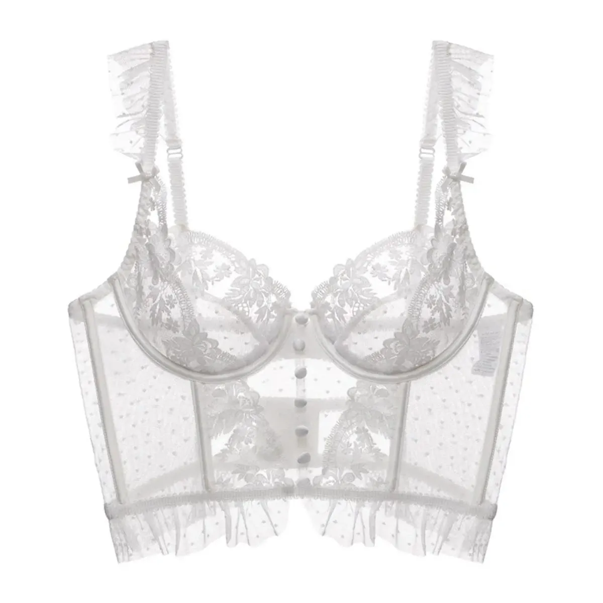 Women Lingerie Set Thong Panty Underwear 2 Piece Bodysuit Soft Lace Bra and Panty Set for Honeymoon French Lingerie Nightwear