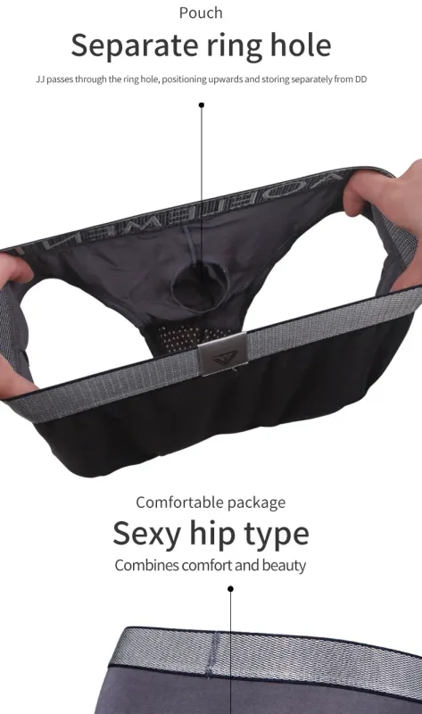 Bullet type separation scrotal panties men's briefs breathable varicocele U convex pouch — image 19