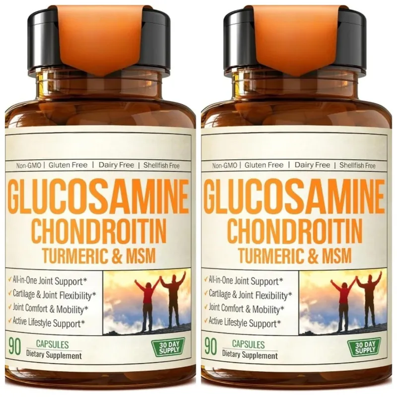Glucosamine Chondroitin Capsules with Glucosamine Sulfate 1500mg and MSM Support Cartilage Joint Daily Health 90count Per Bottle — image 8