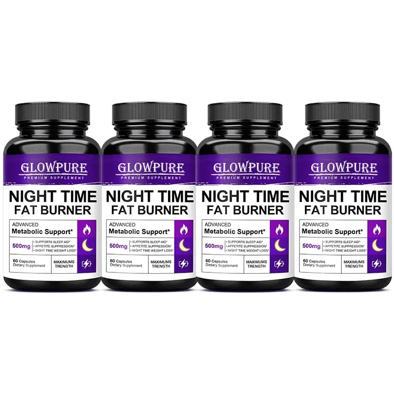 Boost Metabolism & Suppress Appetite with Night Time Fat Burner - Healthy Weight Management Capsules for Weight Loss