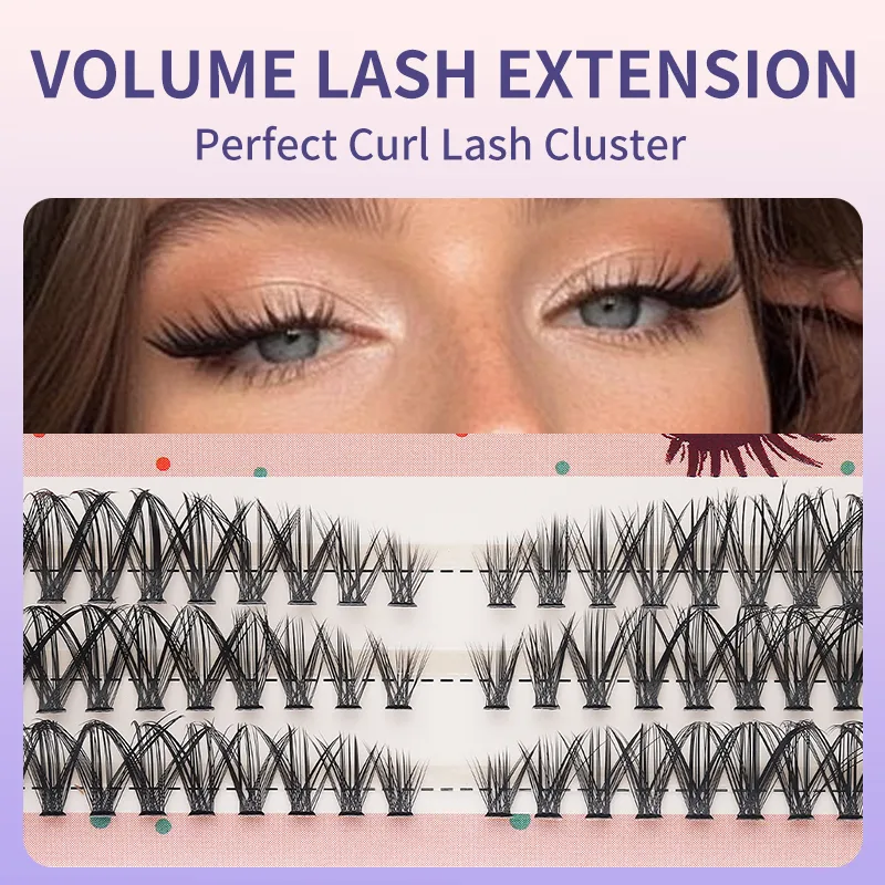 3 Rows DIY Thick Individual Cluster Lash Extensions Segmented Natural Lash Clusters Eye Style Self-graft Lashes Makeup — image 5