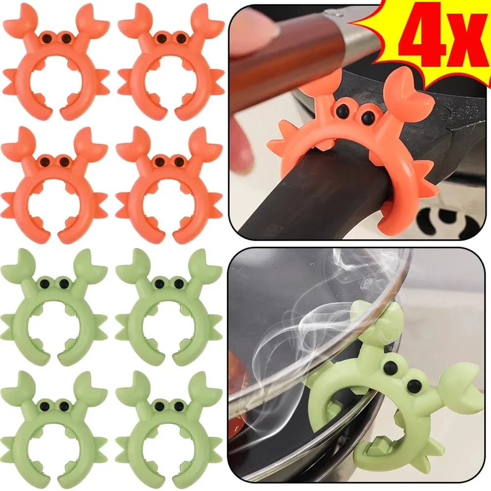 4/1PCS Silikon Spachtel Rack Kleine Krabben Anti Verbrühungen Überlauf Topf Clip Löffel Halter Clip Universal Schaufel Rack küche Gadget — image 7