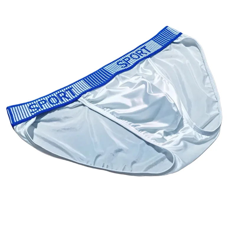 Slip da uomo a forcella alta Vita media Elastico traspirante Mutande convesse a U Intimo da uomo in seta di ghiaccio Pantaloncini aderenti setosi — image 9