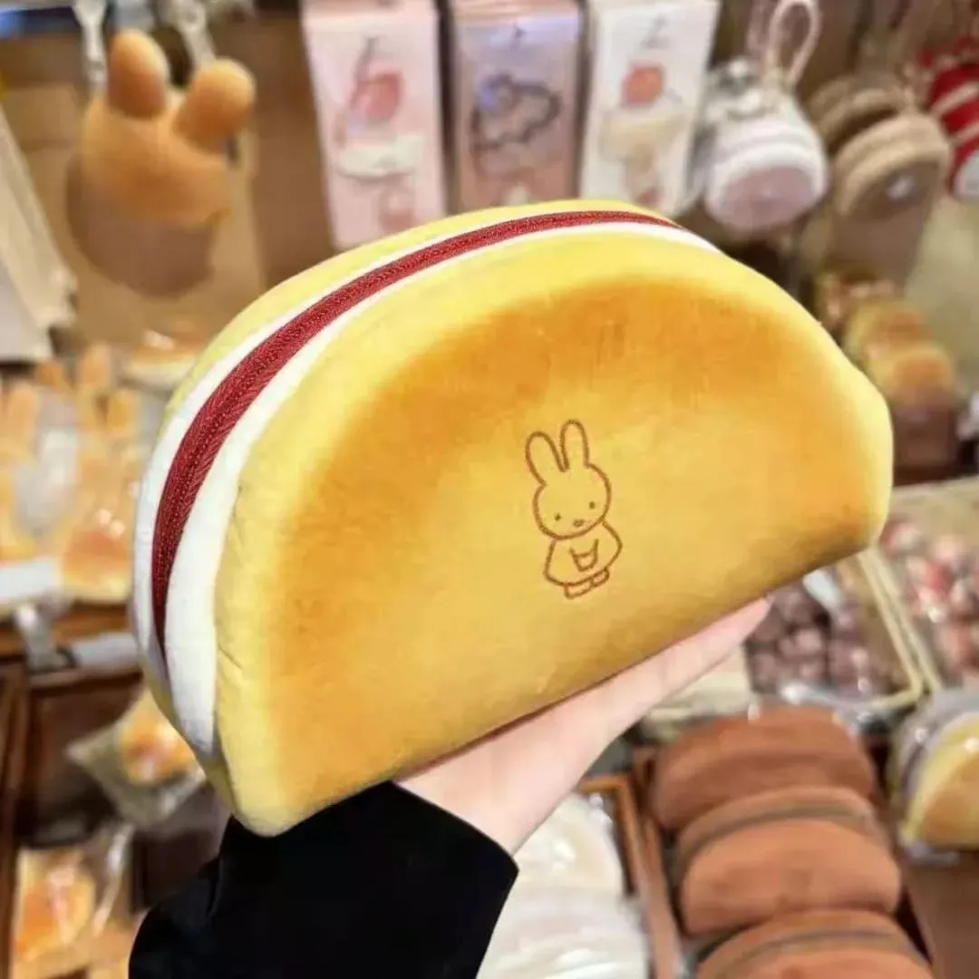 Kawaii Mifune Rabbit Bread Pencil Case Trendy Creativity for Students' Stationery Macaroon Japanese Cartoon Makeup Storage Bag — image 5