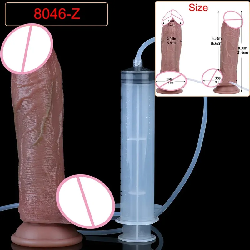 Deep Veins Ultra Squirting Dildo Silicone Skin Touch Long Ejaculating Butt Plug For Men Women G-Spot Stimulate 18+ Sex Toys — image 24