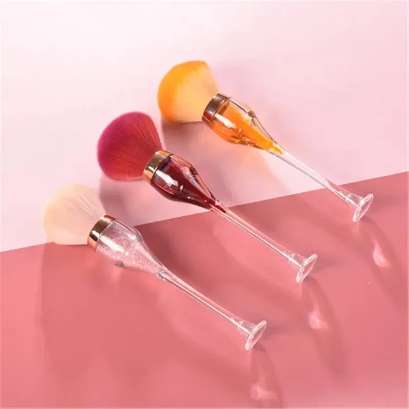 1pc Wine Glass Makeup Brush Professional Foundation Powder Blush Brush Soft Cosmetic Brushes Make Up Accessories Beauty Tools — image 2