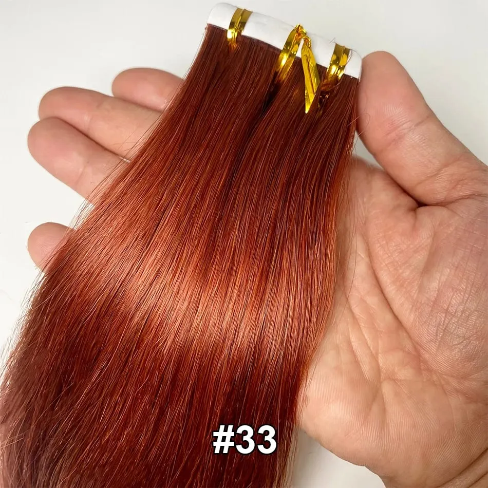 Double Drawn European Wholesale Tape in Extensions Invisible Cuticle Aligned Remy Tape in Hair Extensions 100% Human Hair — image 22