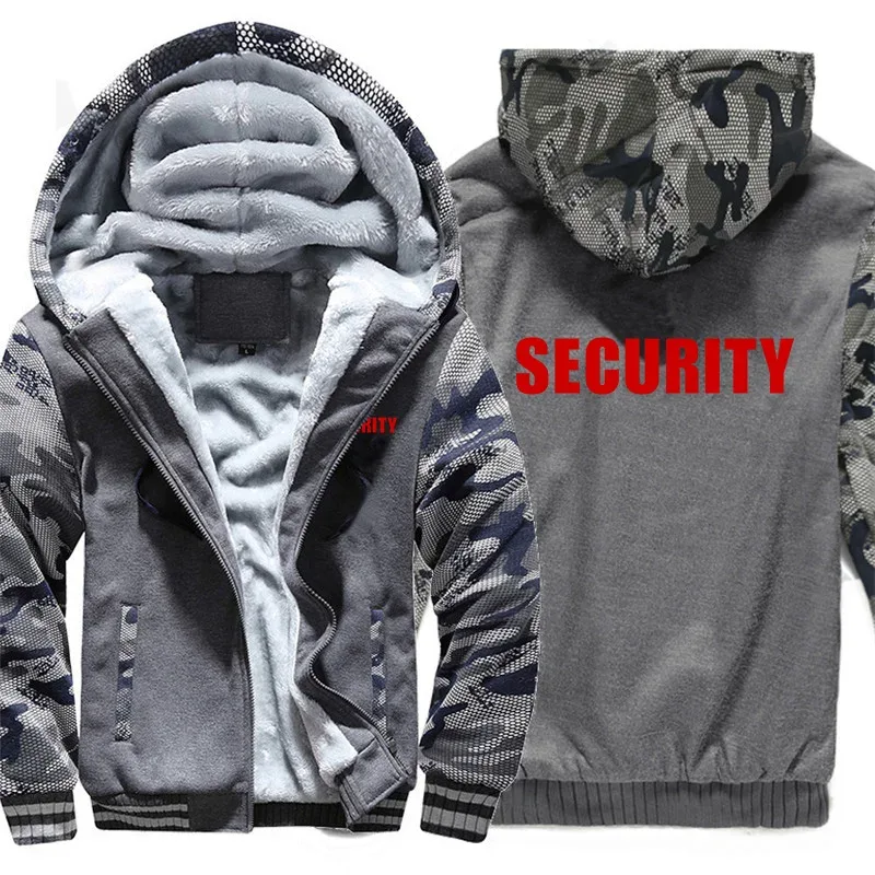 Security Hoodies Men Cool Winter Thicken Wool Liner Security Professional Work Clothes Sweatshirts Pullover Jacket — image 23