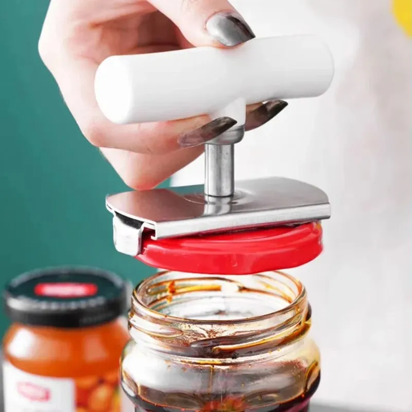 Multi-Function Bottle Cap Opener Stainless Steel Adjustable Lids Off Jar Opener Labor-Saving Screw Can Opener Kitchen Gadget