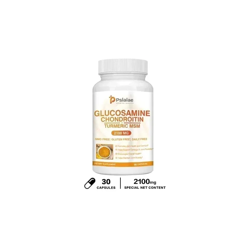 Chondroitin Turmeric MSM Glucosamine Triple Strength 2100 Mg for Hips Knees Joints & Back Comfort - Joint Supplements