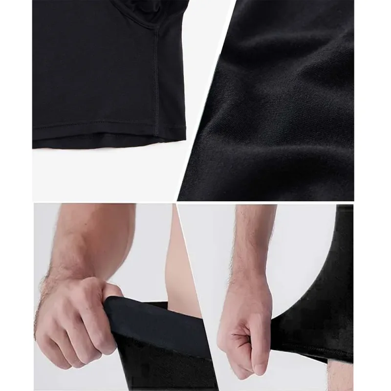 8Pcs Boxers Man Black Long Boxer Short Breathable Men's Underpants 3D Cutting U Pouch Design Man Clothes Plus Size Man Underwear — image 5