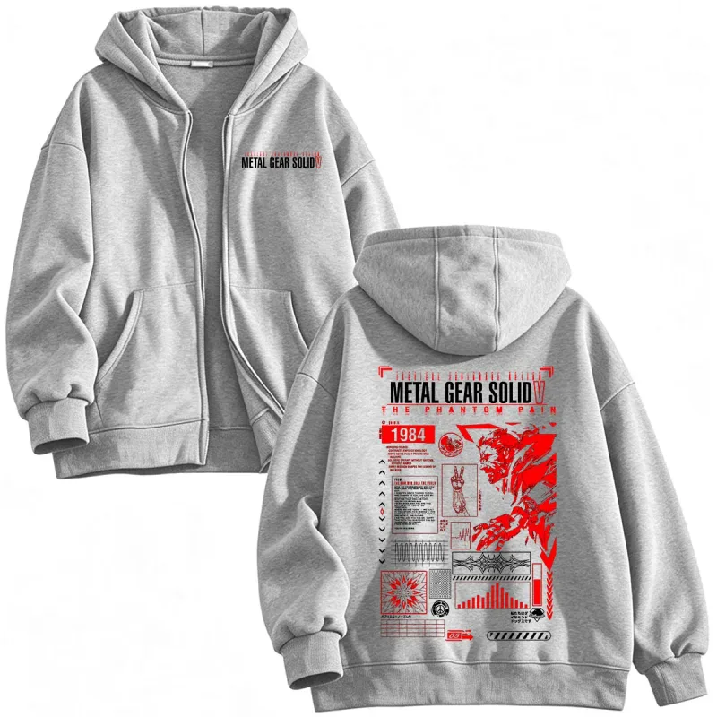 MGS5 Metal Gear Solid V The Phantom Pain Venom Snake Zipper Hoodies Men's Women Zip Up Hooded Sweatshirts Jackets Coats — image 6