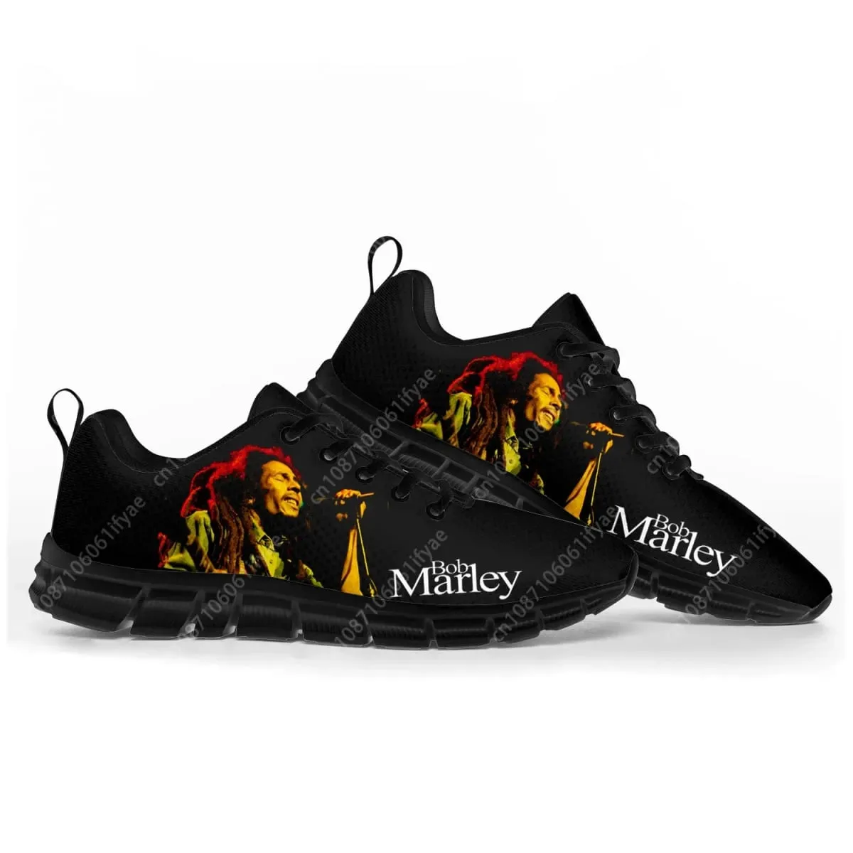 Reggae Rock Music Star Bob Marley Sports Shoes Mens Womens Teenager Breathable Lace-up Sneakers Custom High Quality Couple Shoes