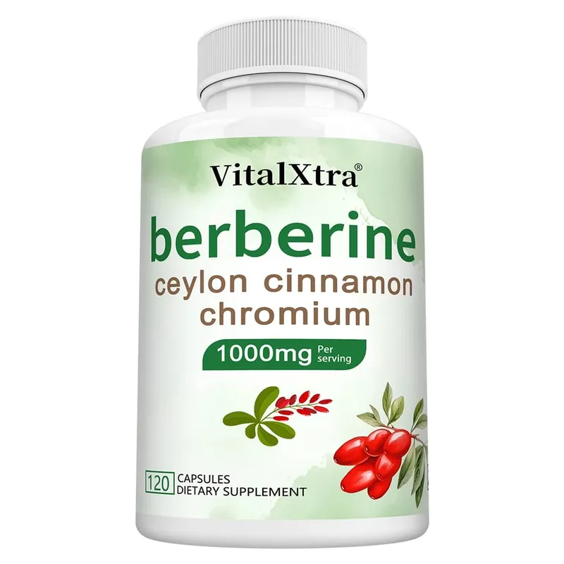 Berberine Capsules with Ceylon Cinnamon & Turmeric Support Heart Health Blood Sugar Liver Function Immune & Digestive Health