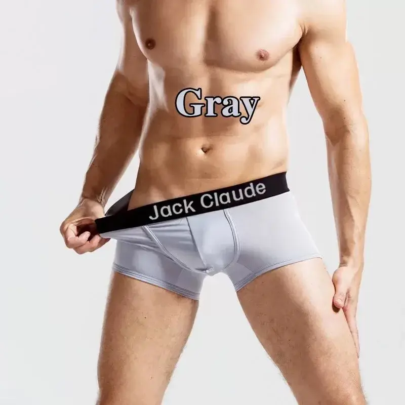 5Pcs/Men's Underwear Men Short Antibacterial Comfortable Sexy Boxer 3D Large Pouch Casual Solid Color Underwear Boxer MenPanties