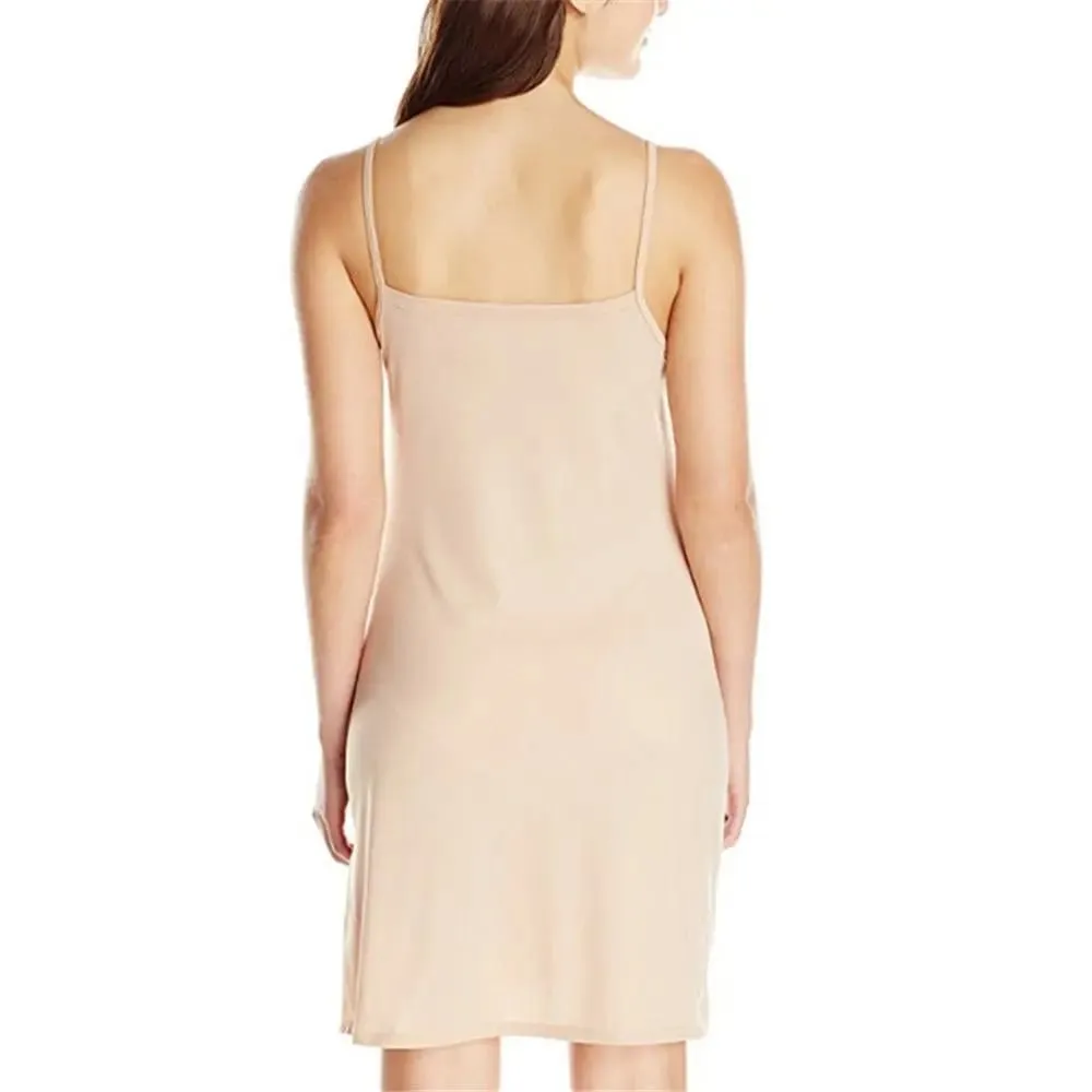 Womens Solid Color Backless Short Dress Sling Dress Slip Under Dress Sleeveless — image 4