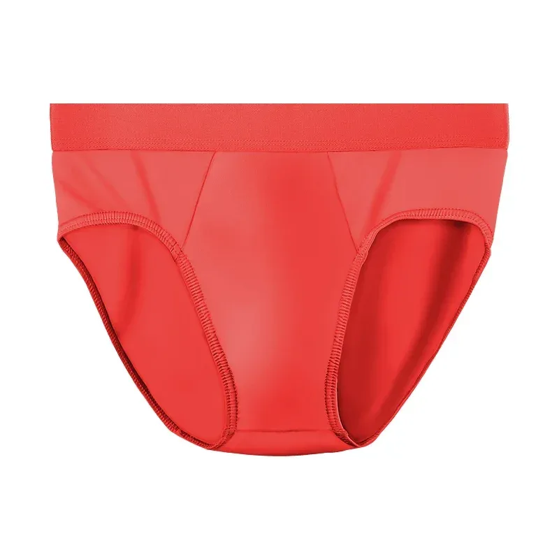 3PCS men's ice - silk underwear. Thin - style for summer, with U - convex briefs. Breathable, solid - colored shorts — image 6