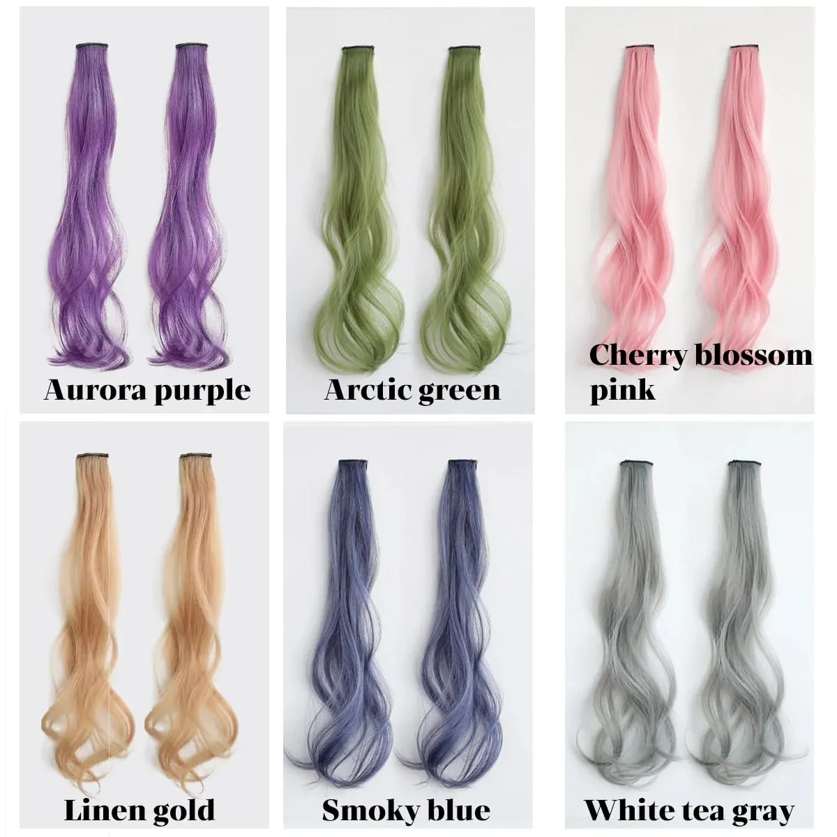 Color synthetic highlighting curly hair extension piece wig woman hanging ear dyeing pair heat-resistant wig piece — image 4