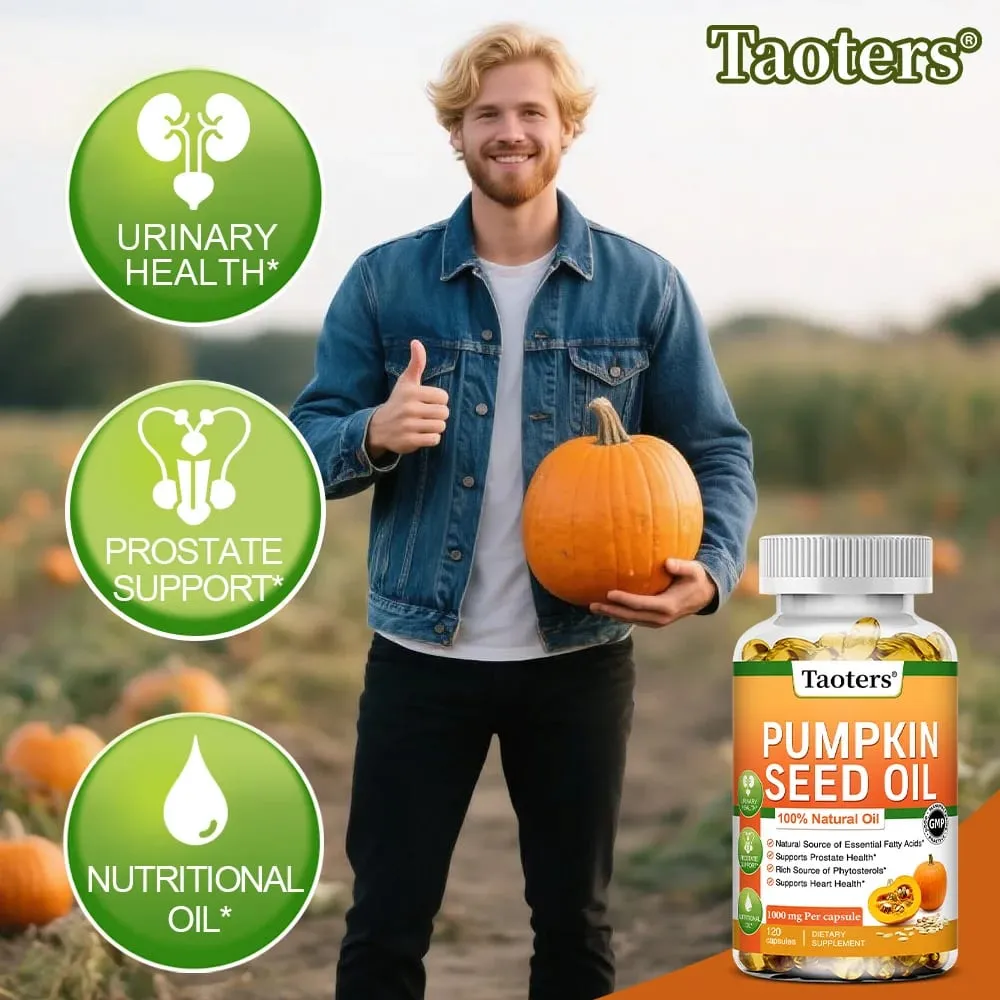 Pumpkin Seed Oil Capsules - Promotes Hair Growth Urinary Tract and Prostate Health Cardiovascular Support | Non-GMO — image 4