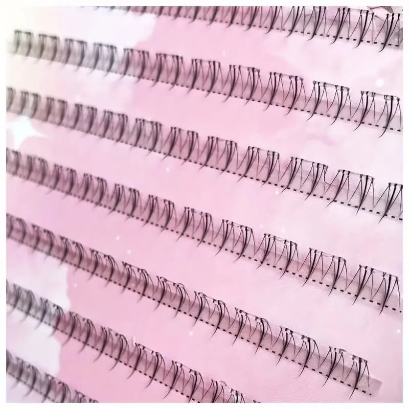 120pcs Self-Adhesive Small Flame Lower Eyelashes & 80pcs Glue-Free Fairy Lower Lashes 5mm Length Each for Eye Makeup — image 4