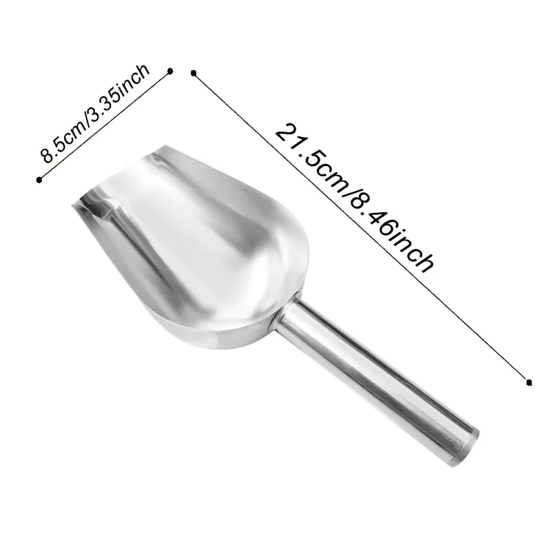 3PC Stainless Steel Scoop Set | Heavy Duty Ice Shovel for Pet Food & Grains | Multi-Use Commercial Kitchen Tool Rustproof — image 6