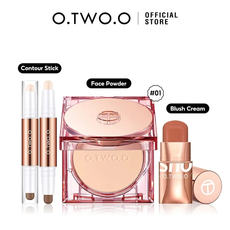 O.TWO.O Set trucco viso Fondotinta Crema Pennello Correttore Idratante Liscio Impermeabile Copertura totale Trucco viso a lunga durata