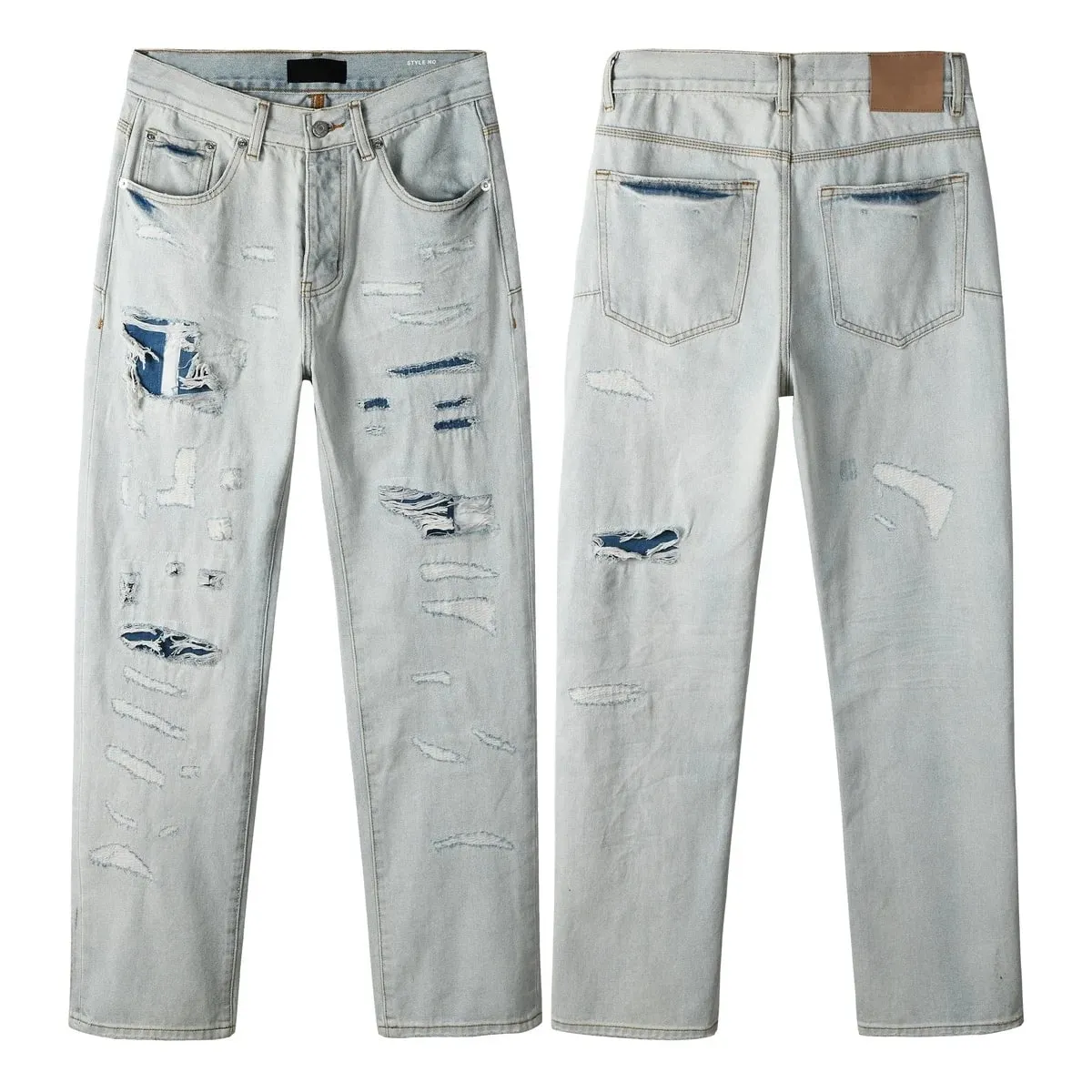 2026 New Arriva Men's Premium White Skinny Jeans Clean Fit Denim Pants High Street Fashion Trousers — image 12