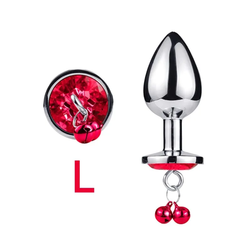3 Sizes Metal Bell-shaped Anal Plug Traction Chain Anal Massage Prostate Stimulation Massage Tools Adult Sex Toys For Couples — image 9