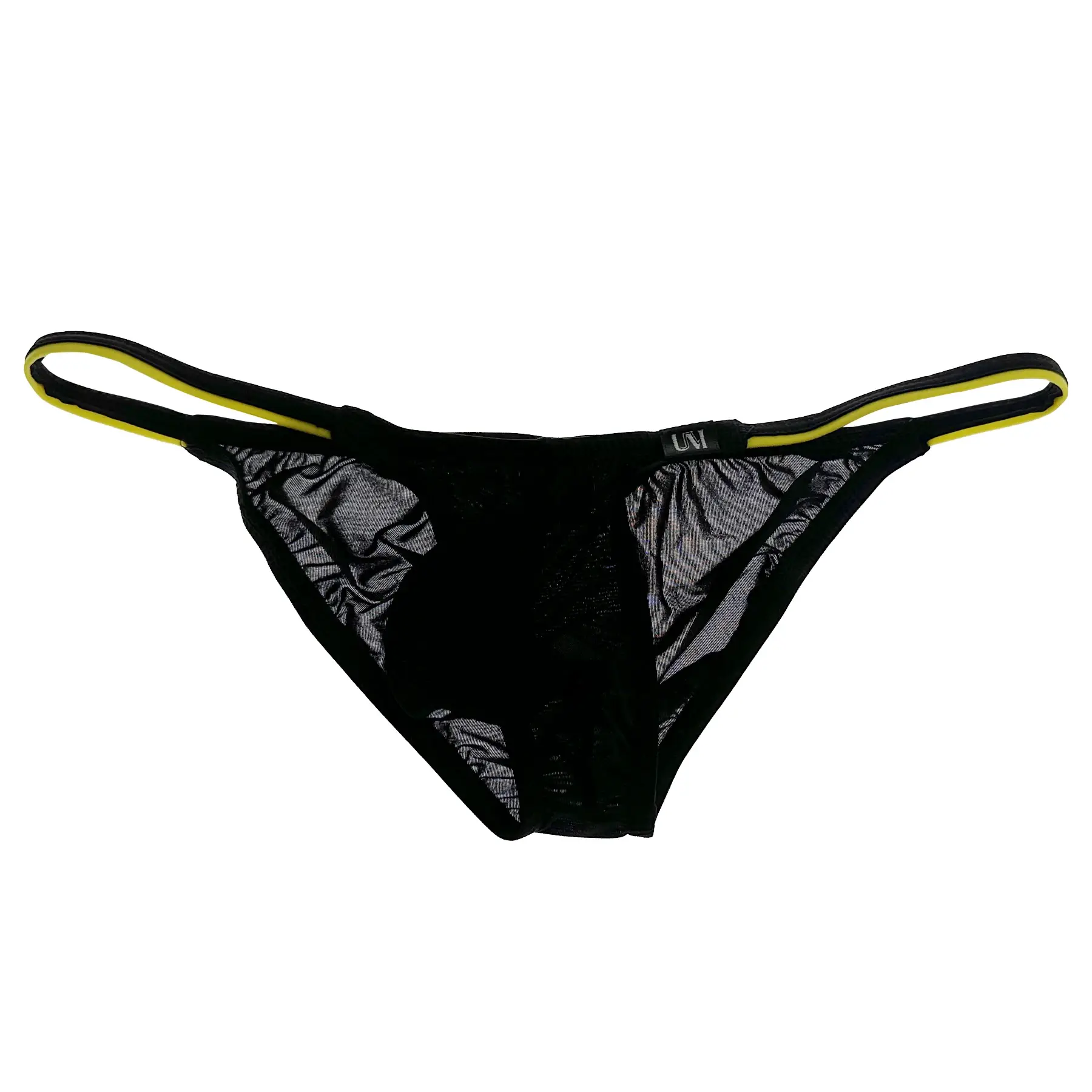Men's Low Waist Briefs Ultra Color Elastic Rope Sexy G-strings Convex Silky Thin Belt Solid Uniform Underwear — image 3