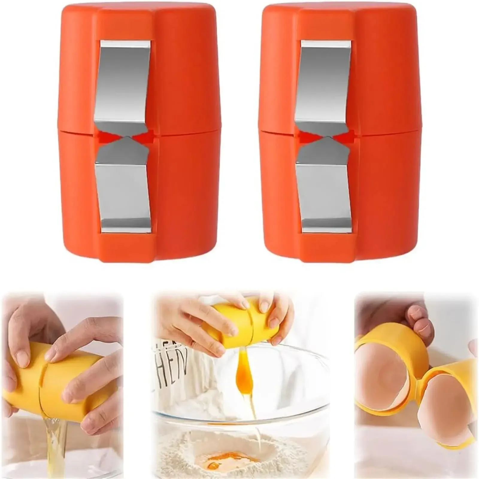 1/2pcs Multifunctional Egg Shell Opener Handheld Egg Cracker Separator Tool Eggshell Cutter Easy Open Kitchen Gadget for Raw Egg — image 13