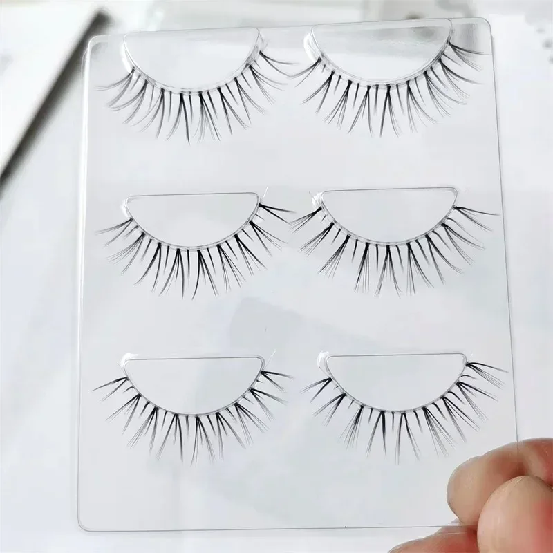 HBZGTLAD3pairsTransparent Terrier Simulation Eye Tail with Long Air Eyelashes Pairs Natural 3D Mink False Eyelashes Makeup Fake — image 18