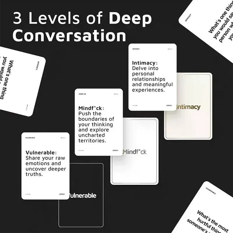 9X6.5cm Substance By Lovely English Edition Cute Deep Conversation Card Game Meaningful Dialogue with 90 Pcs Cards — image 4