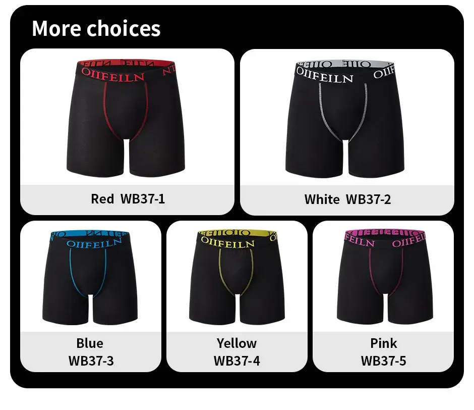 10 Piece Set Of Men's Black Classic Elastic Long Underwear Quick Drying Comfortable Sports Youth Trend Flat Corner Pants