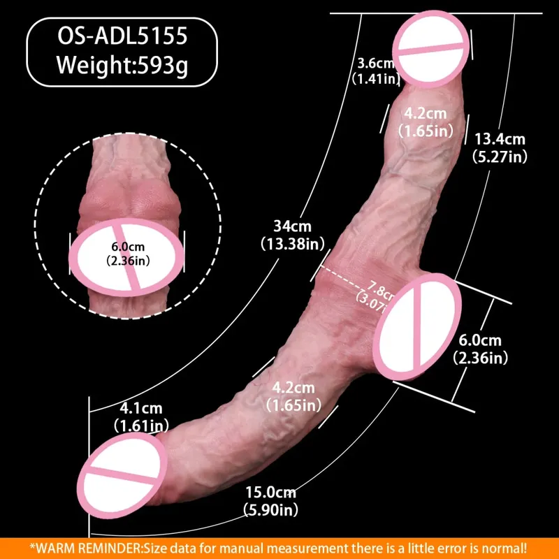 Silicone Dildos Double Ended Dildo Soft Buttplug Adult Intimate Toy Reusable Couple Game Play Anal Plug Anus Dilator