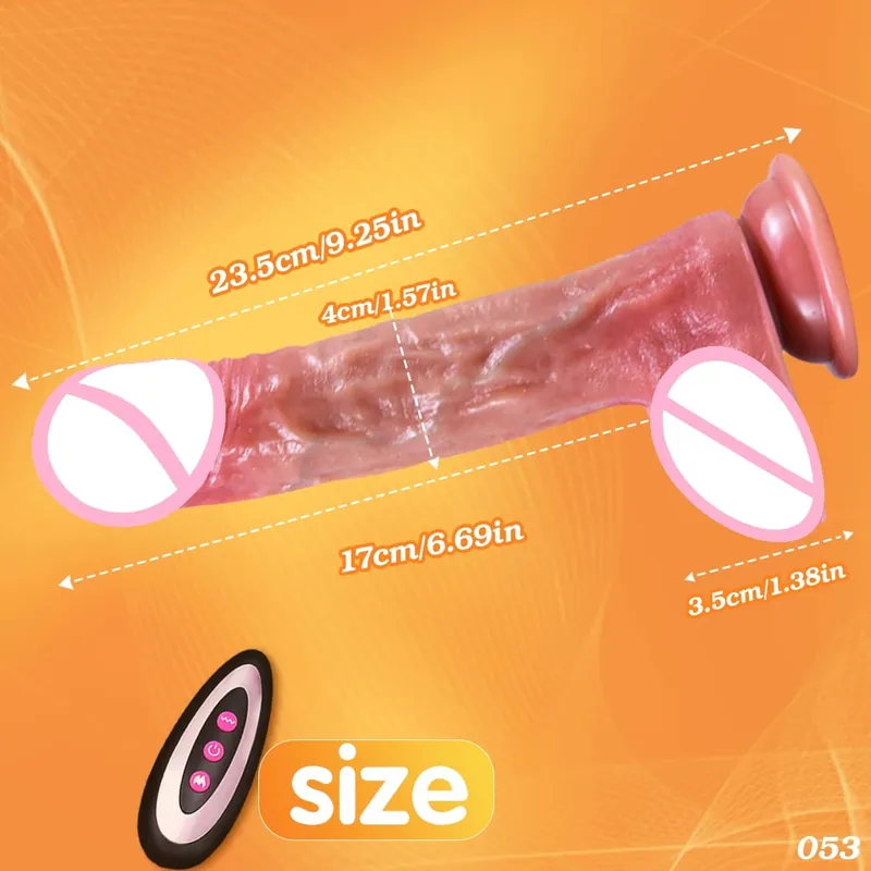 Thrusting Realistic Dildo Sex Toys Heating Thick Anal Dildos Telescopic Vibrating Modes Adult Sex Toys for Men Women Couple 18+ — image 8