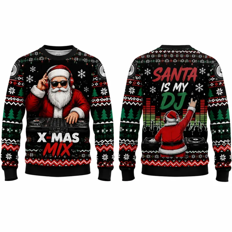 I Am The Tree Cat Christmas Sweatshirt 3D Graphics Crew Neck Long Sleeve Men Women Funny Ugly Xmas Holiday Party Autumn Pullover — image 5