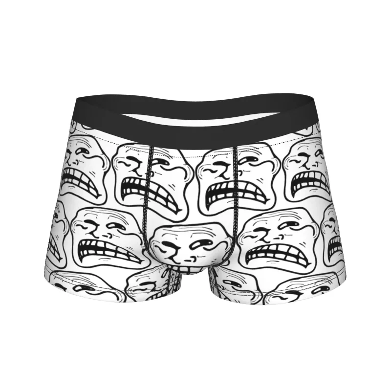Rage Comic Trollfac Trunk Funny Anime Pouch Underwear Hot Sale Pattern Boxer Brief Comfortable Men Underpants Plus Size